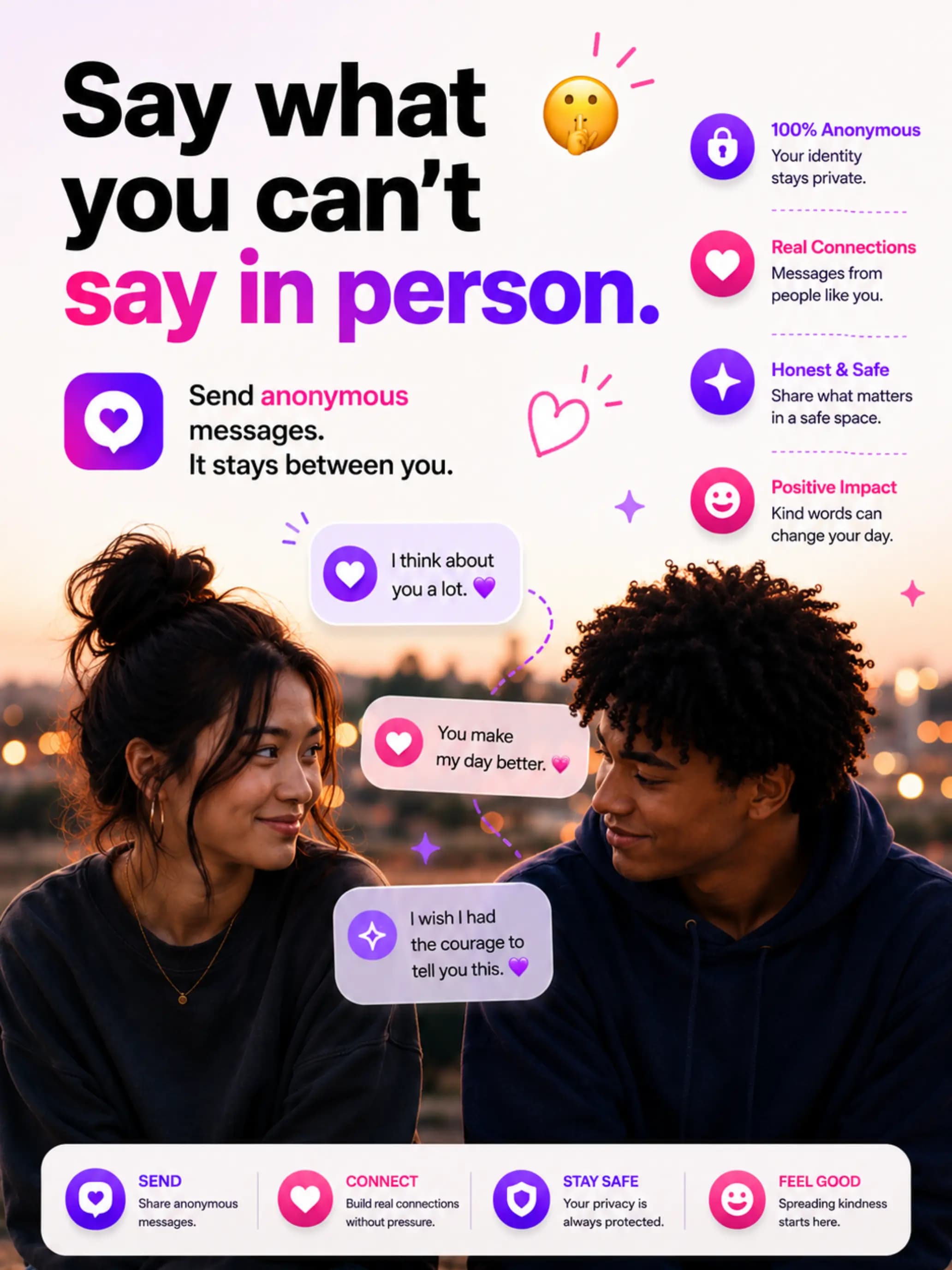 A girl sharing what she can't say out loud through TellSpot, shown on an iPad